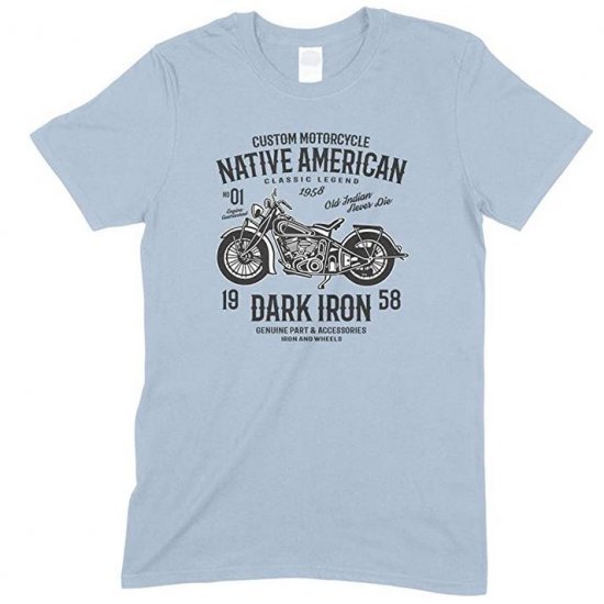 Custom Motorcycle- Native American Classic Legend Dark Iron- Kid's T Shirt Boy/Girl