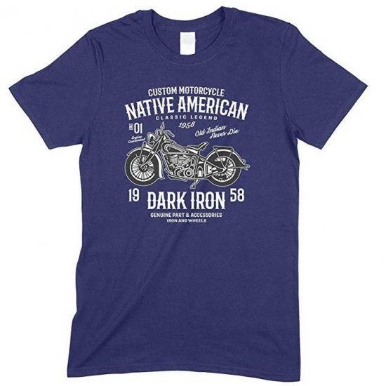 Custom Motorcycle- Native American Classic Legend Dark Iron- Kid's T Shirt Boy/Girl