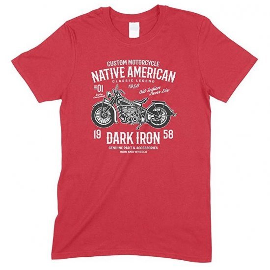 Custom Motorcycle- Native American Classic Legend Dark Iron- Kid's T Shirt Boy/Girl