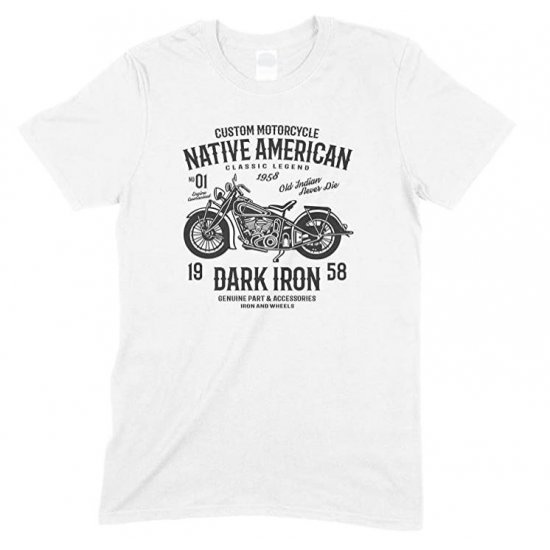 Custom Motorcycle- Native American Classic Legend Dark Iron- Kid's T Shirt Boy/Girl