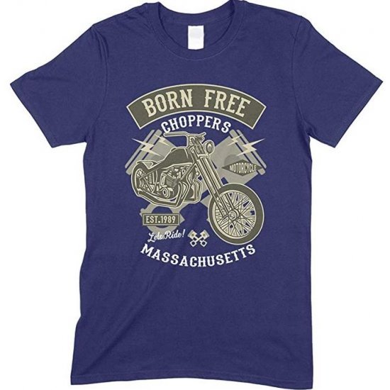  Born Free Choppers Massachusetts - Child's T Shirt Boy-Girl 