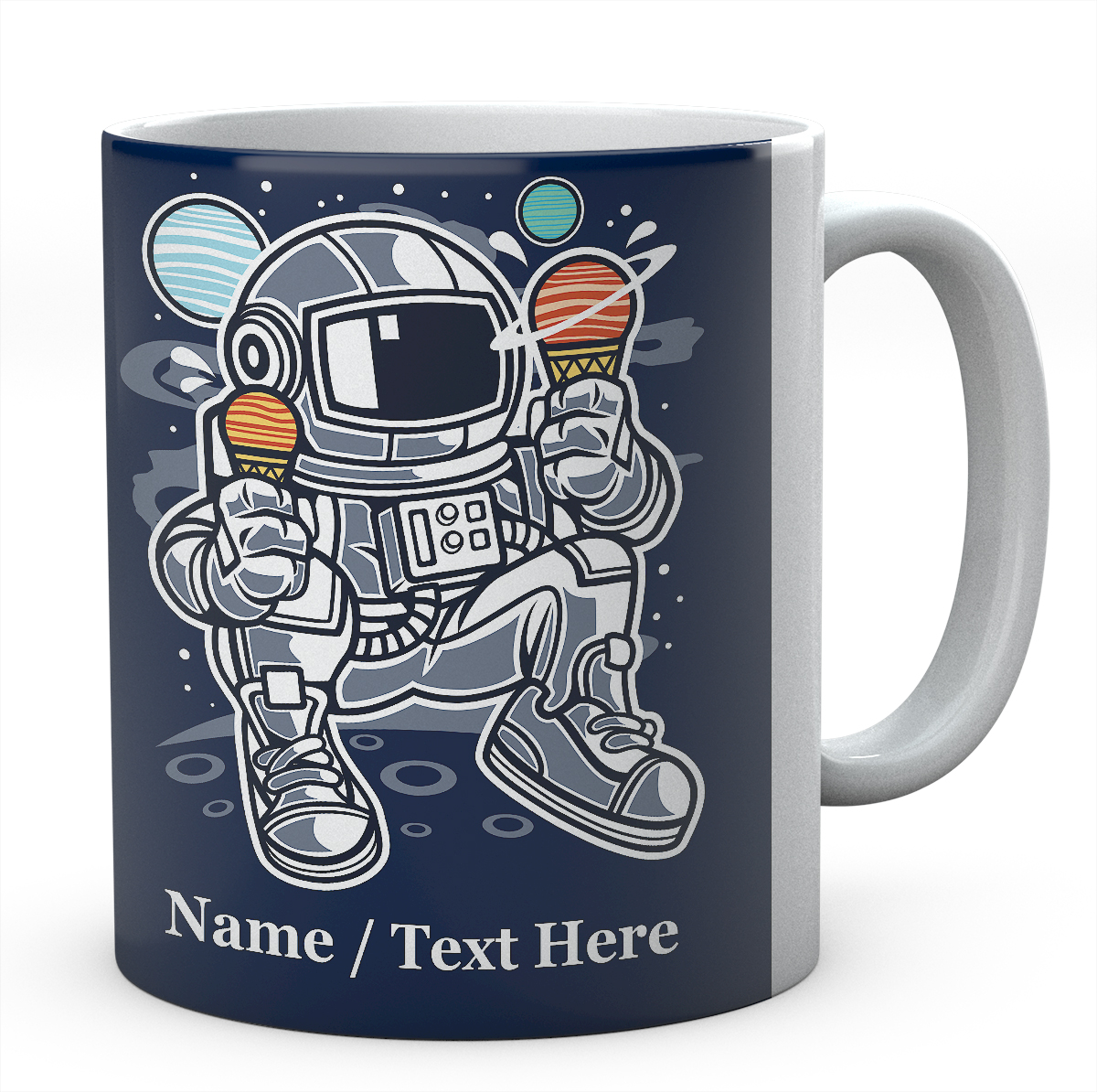 Funny Astronaut Ice Cream Space Mug Personalised